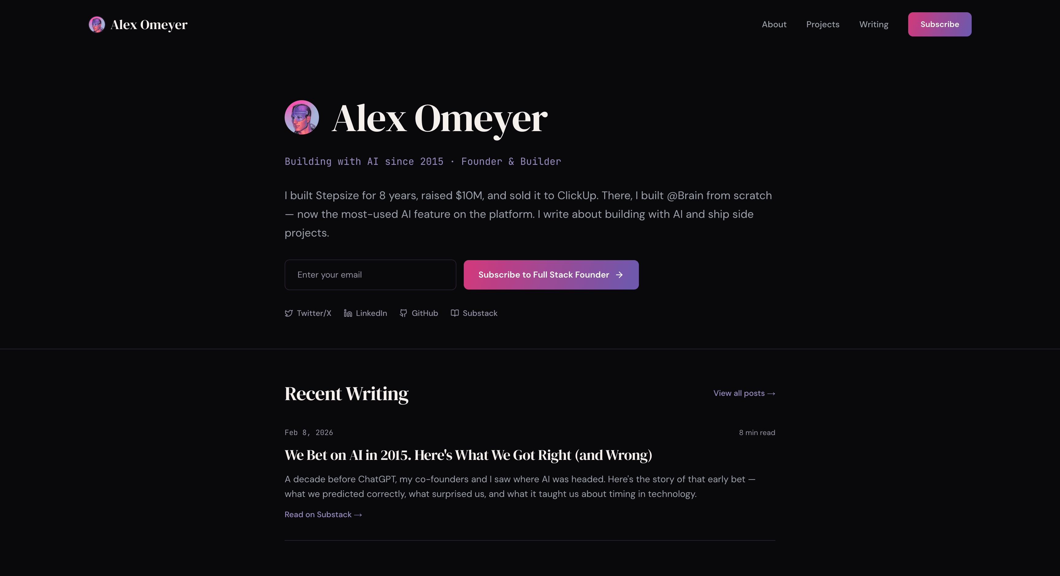 Fullstackfounder.ai main screenshot
