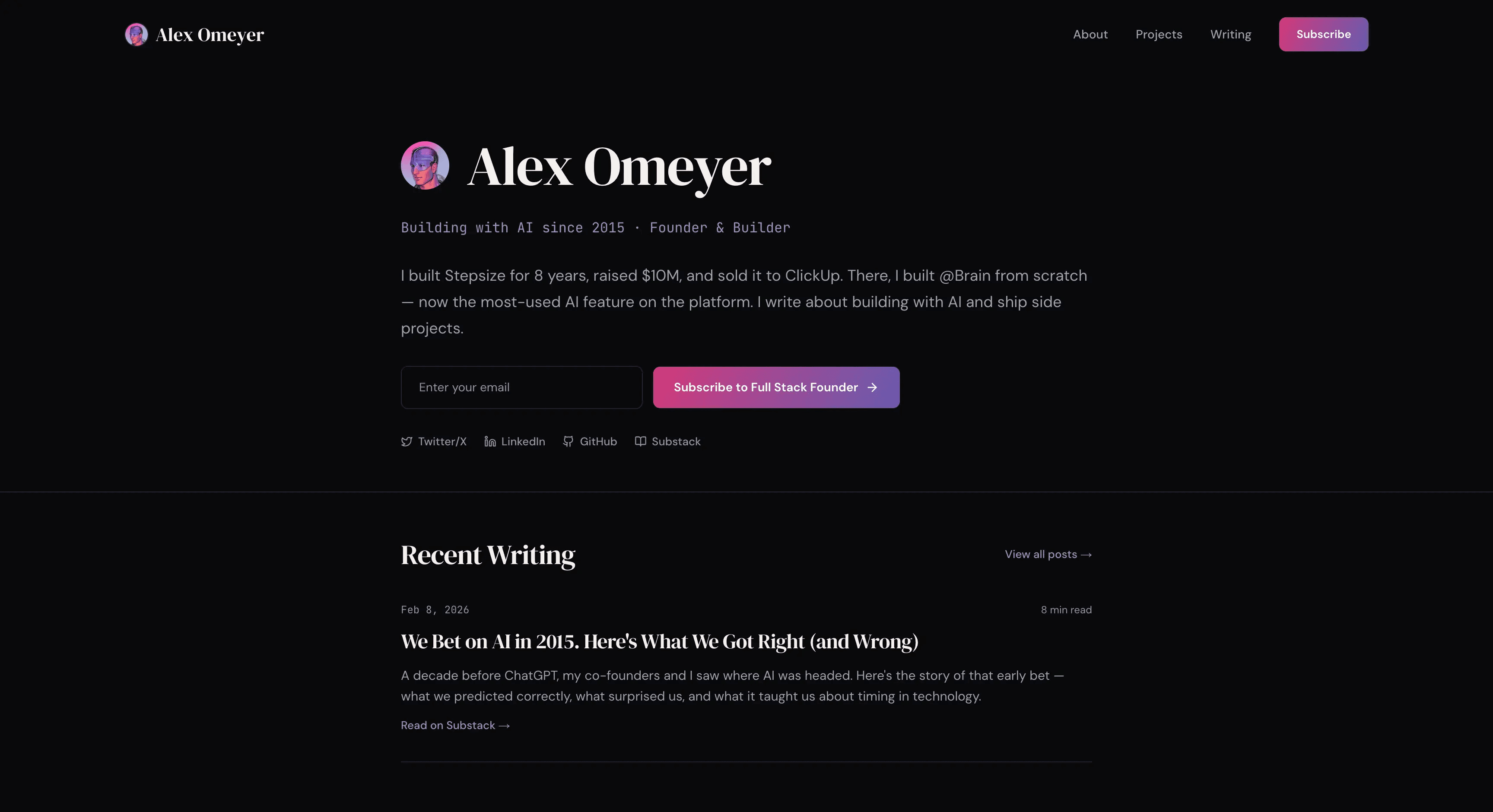 Fullstackfounder.ai screenshot